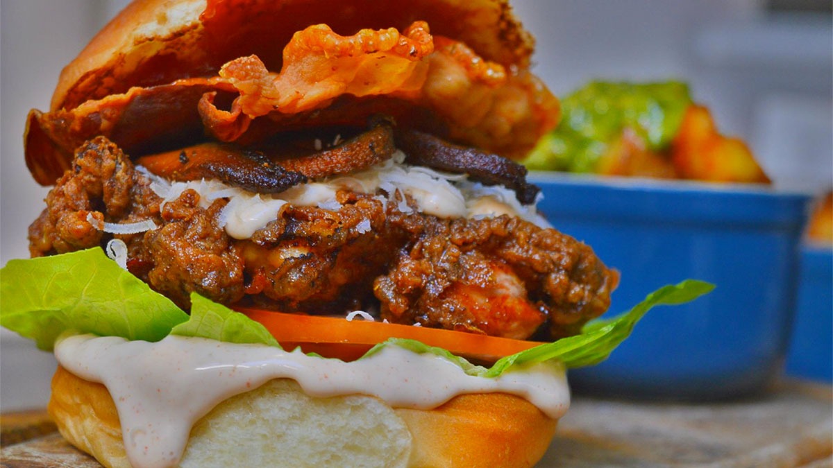 smoke and glaze burger