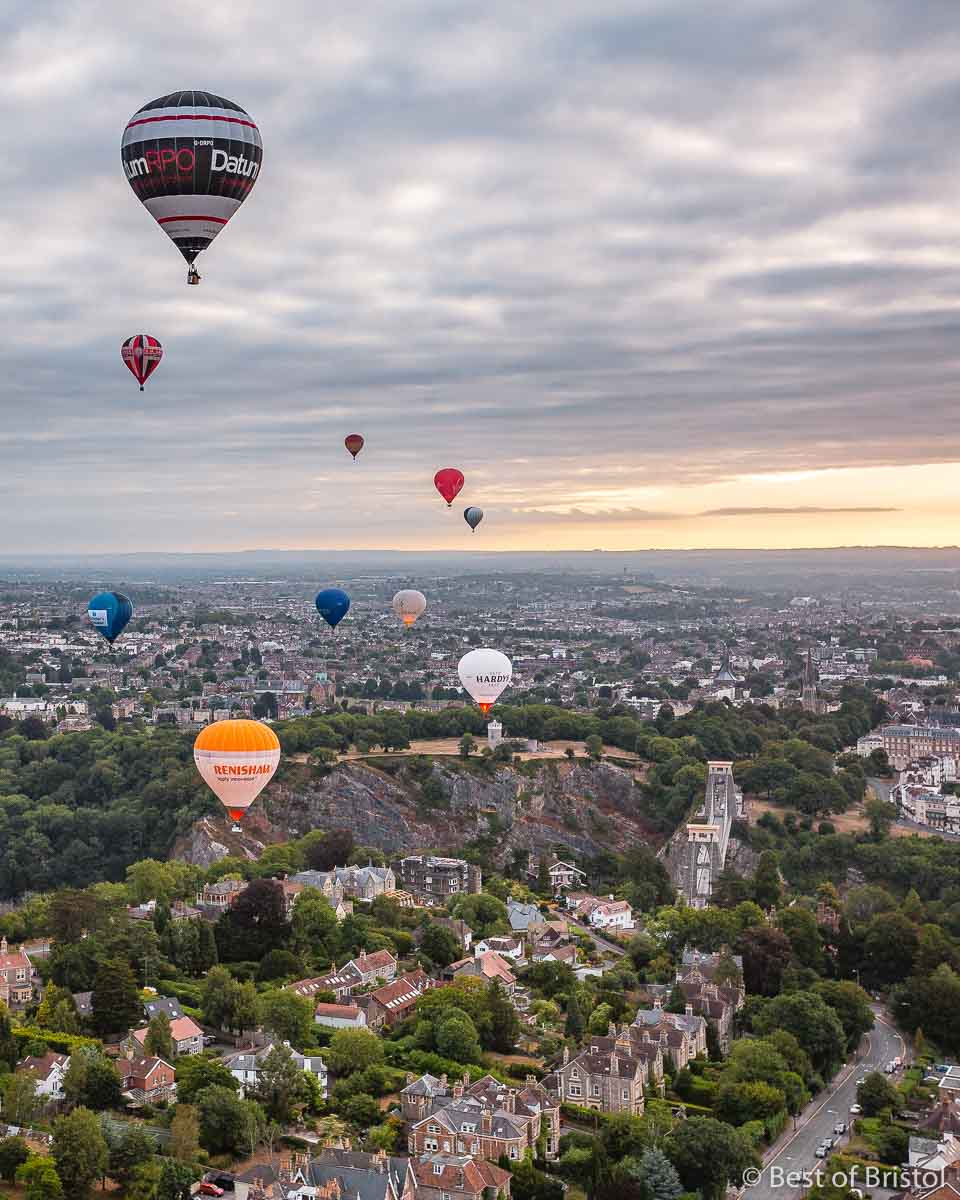 Hot air balloons over Bristol