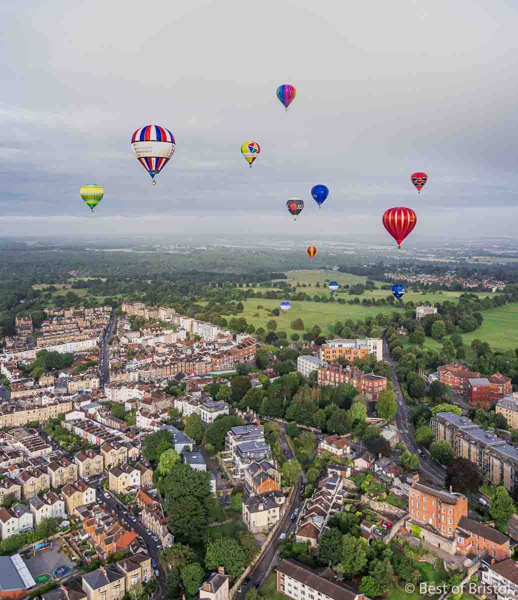 Hot air balloons over Bristol